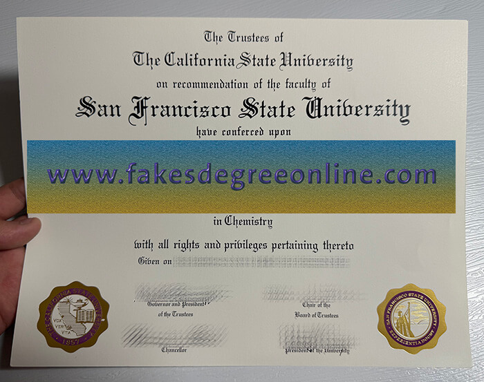 Fake San Francisco State University diploma