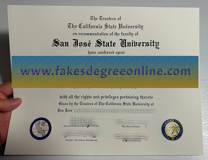 Buy San José State University fake diploma