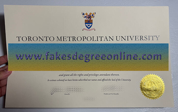 Buy Toronto Metropolitan University fake diploma