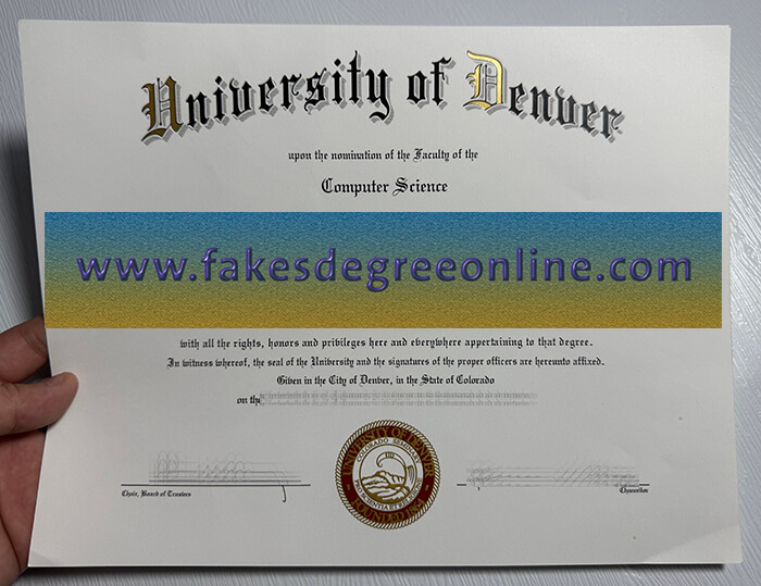 Buy University of Denver fake diploma