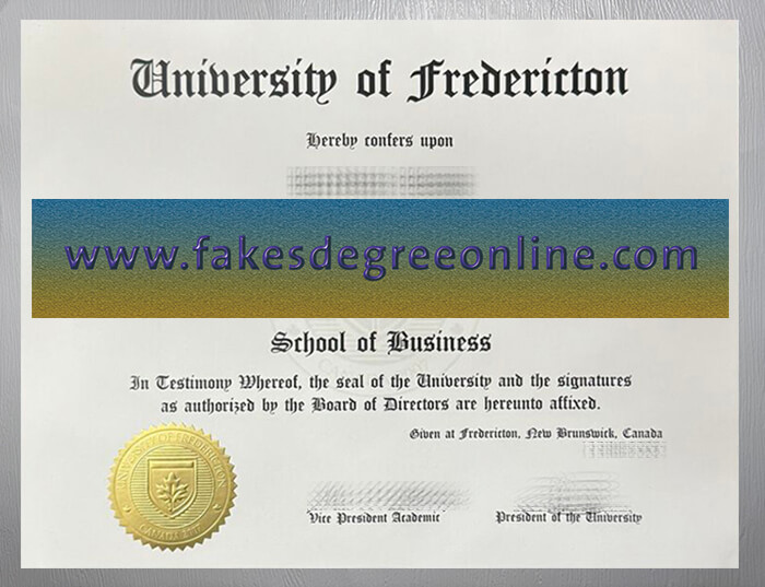 Buy University of Fredericton fake certificate