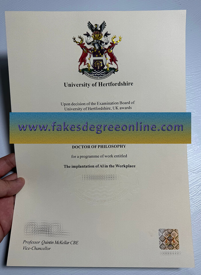 Purchase University of Hertfordshire fake diploma online