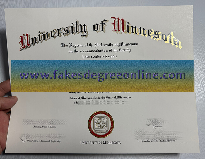 Buy University of Minnesota fake diploma