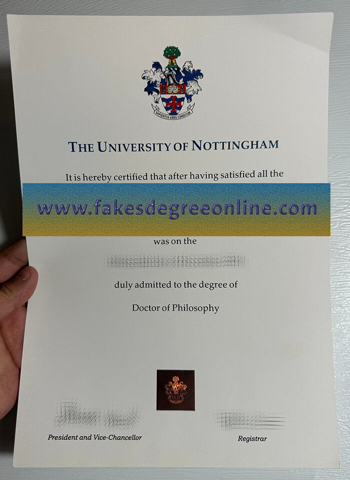 Get University of Nottingham fake diploma