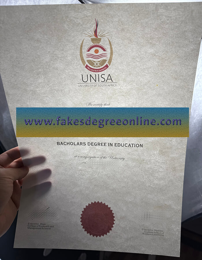 Order University of South Africa watermark online