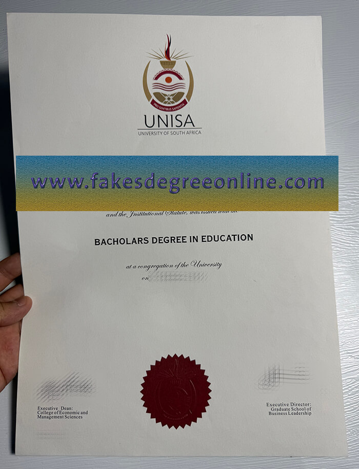 Buy University of South Africa fake diploma