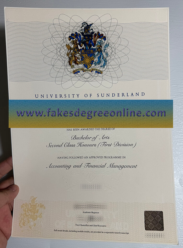 Get University of Sunderland fake diploma