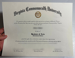 Fake Virginia Commonwealth University diploma
