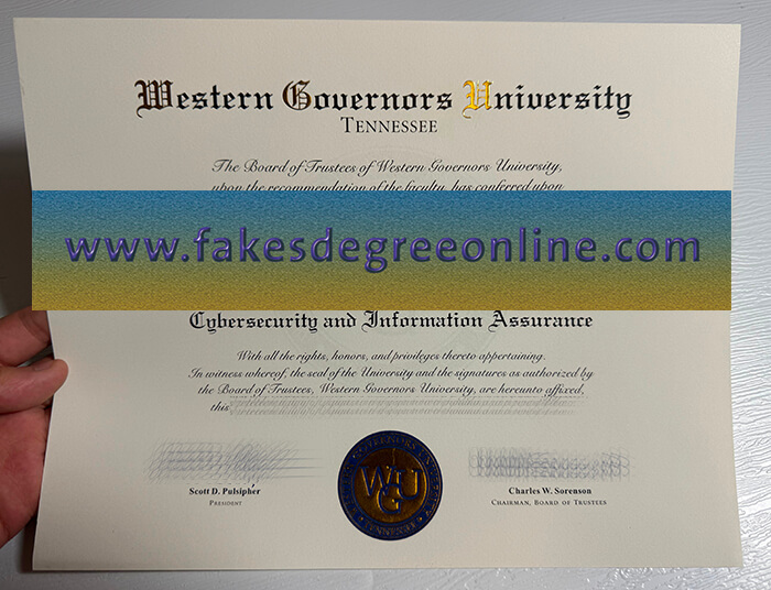 Purchase a Western Governors University fake diploma.
