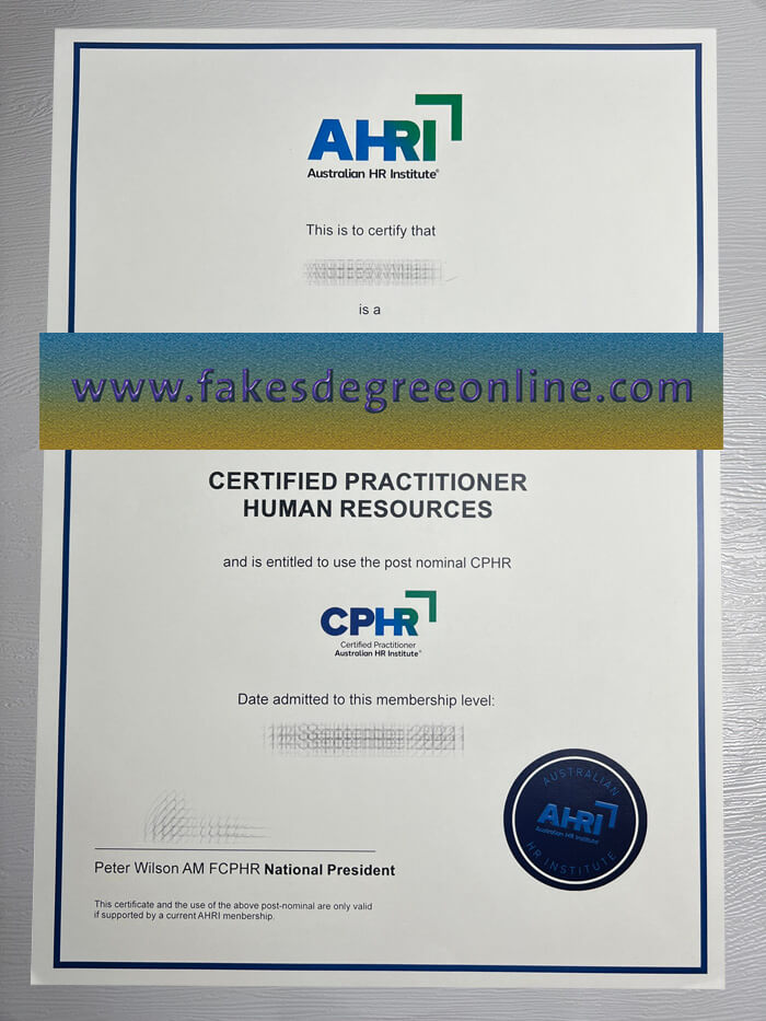 Get a Australian HR Institute certificate