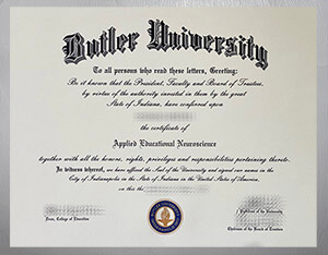 Butler University diploma