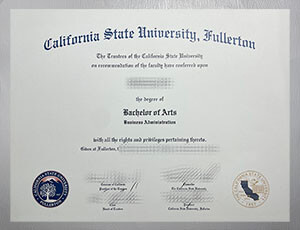 California State University Fullerton diploma