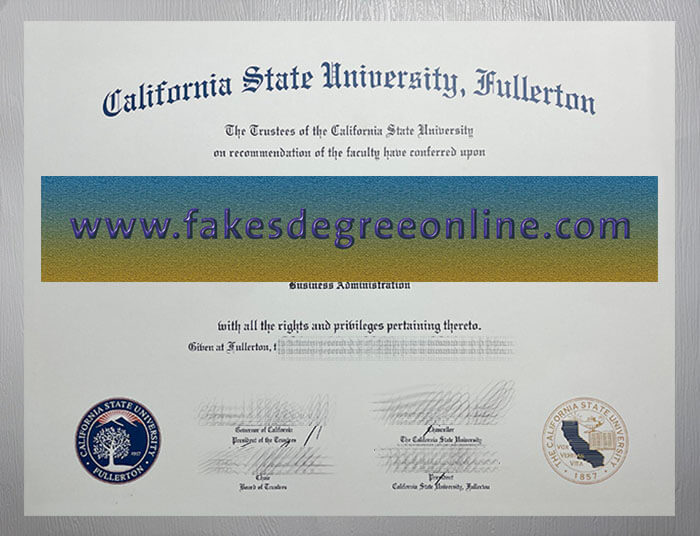 California State University Fullerton diploma