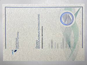 Cape Peninsula University of Technology certificate