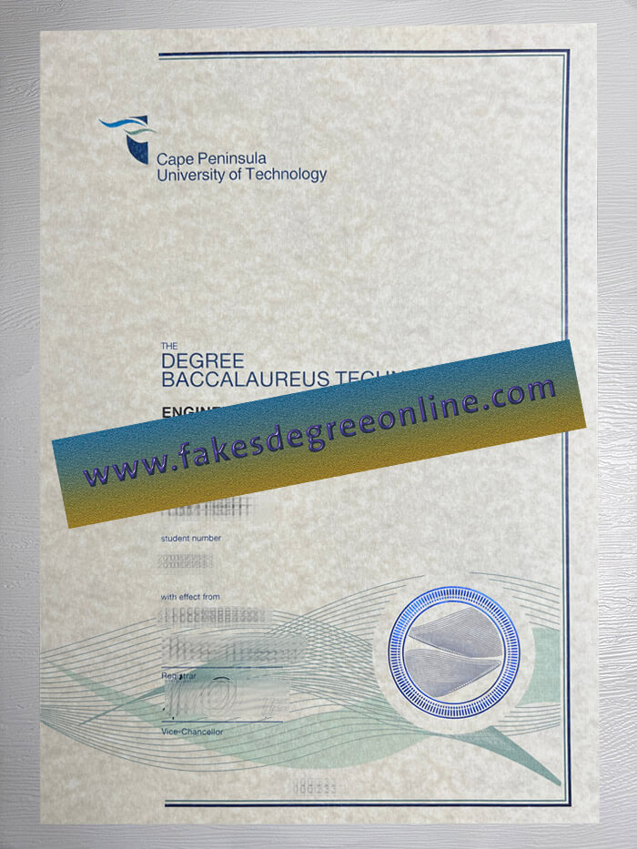 Cape Peninsula University of Technology diploma