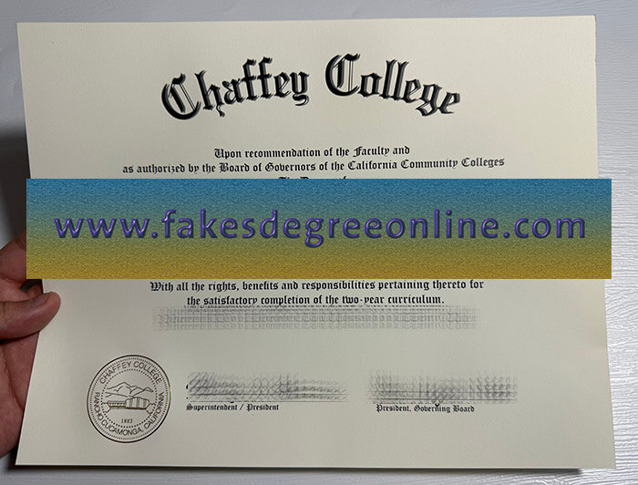 Obtain a Chaffey College diploma online