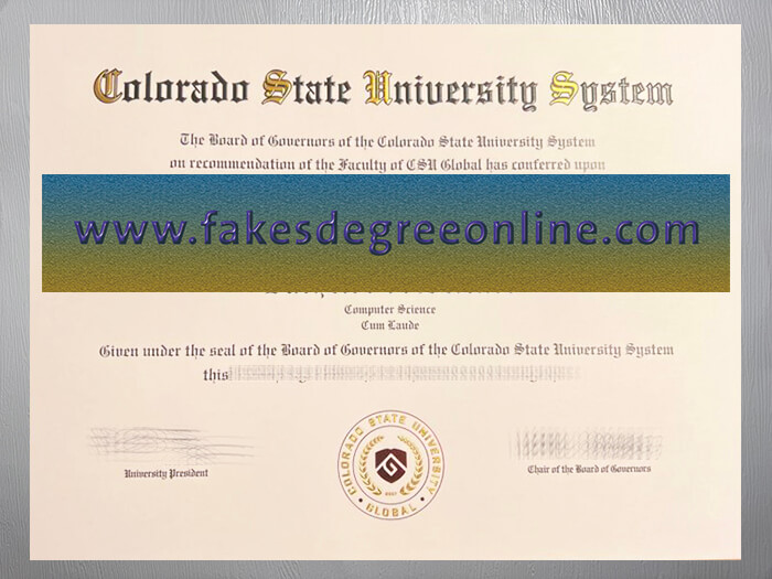 Buy Colorado State University Global fake diploma