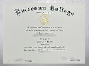 Get Emerson College diploma