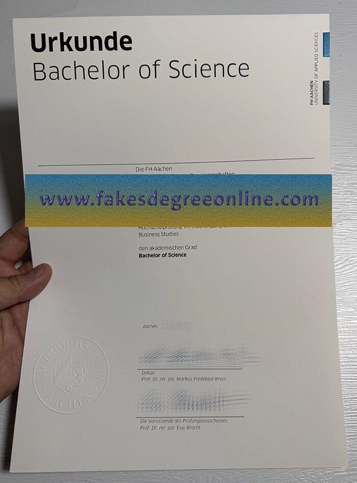 FH Aachen University of Applied Sciences Urkunde