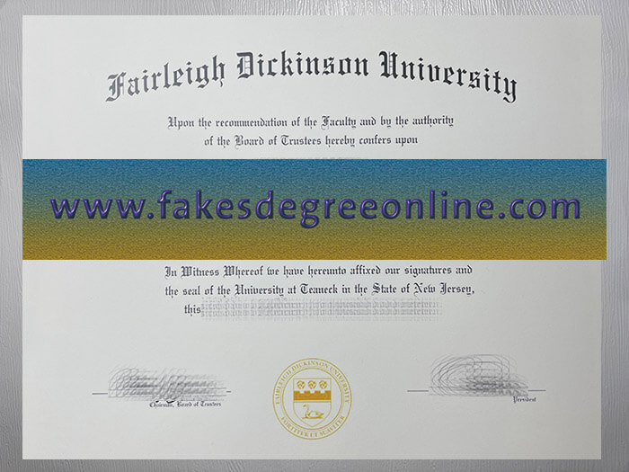 Fairleigh Dickinson University diploma