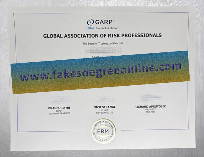 Global Association of Risk Professionals certificate, Get a GARP degree
