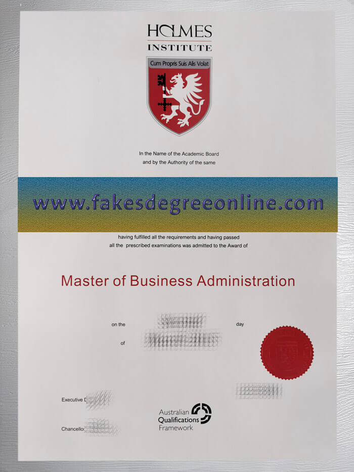 Holmes Institute certificate, Holmes Institute diploma