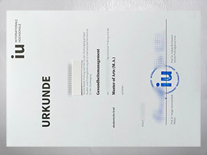 IU Internationale Hochschule Urkunde