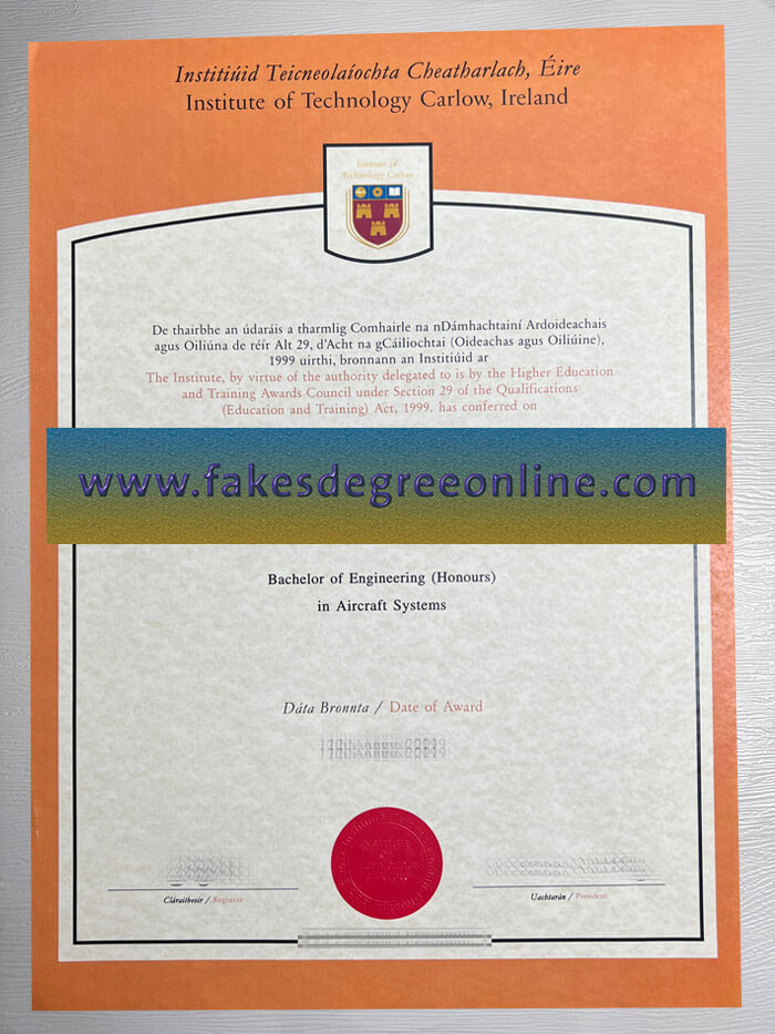 Institute of Technology Carlow diploma, IT Carlow degree