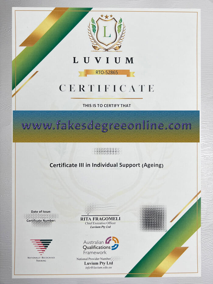 Luvium certificate, Luvium transcript