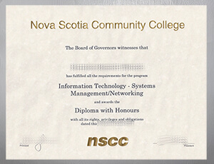 Order Nova Scotia Community College diploma online