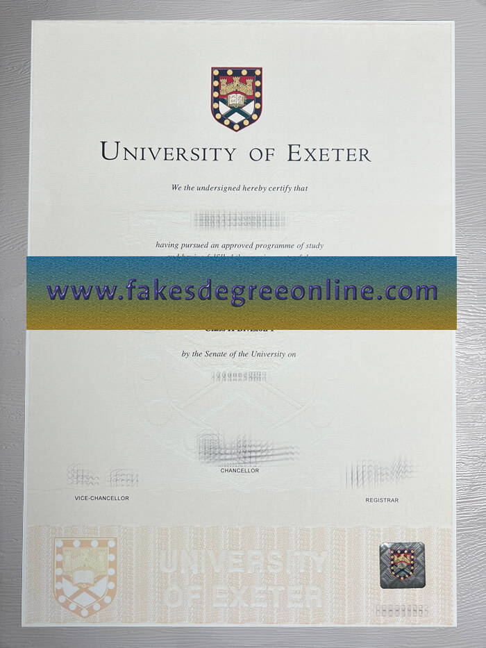 Purchase University of Exeter diploma online