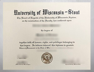 University of Wisconsin Stout diploma in USA