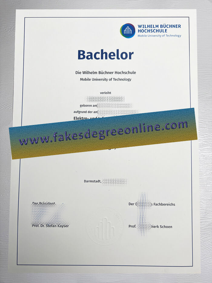 Wilhelm Büchner Hochschule diploma, WBH degree online