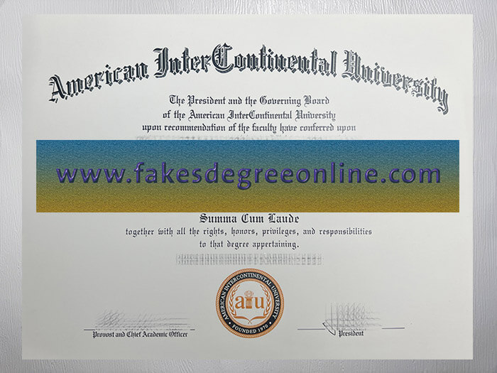 American Intercontinental University diploma, AIU degree in USA