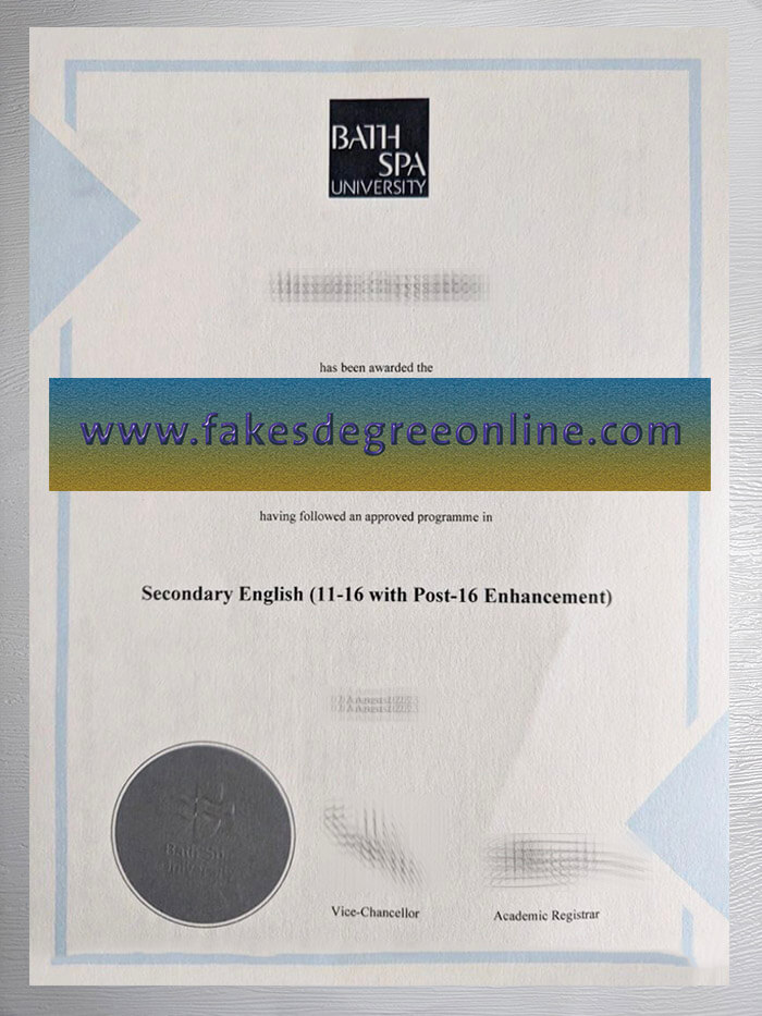 Bath Spa University diploma, Bath Spa University degree