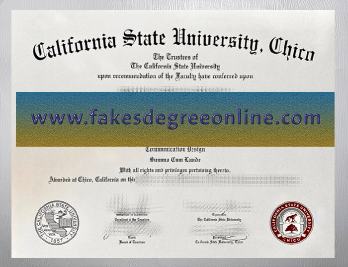 California State University Chico diploma, Chico State diploma