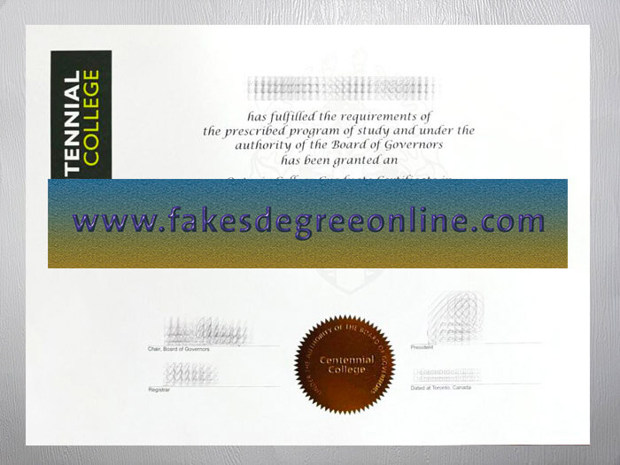 Centennial College diploma, Canada diploma