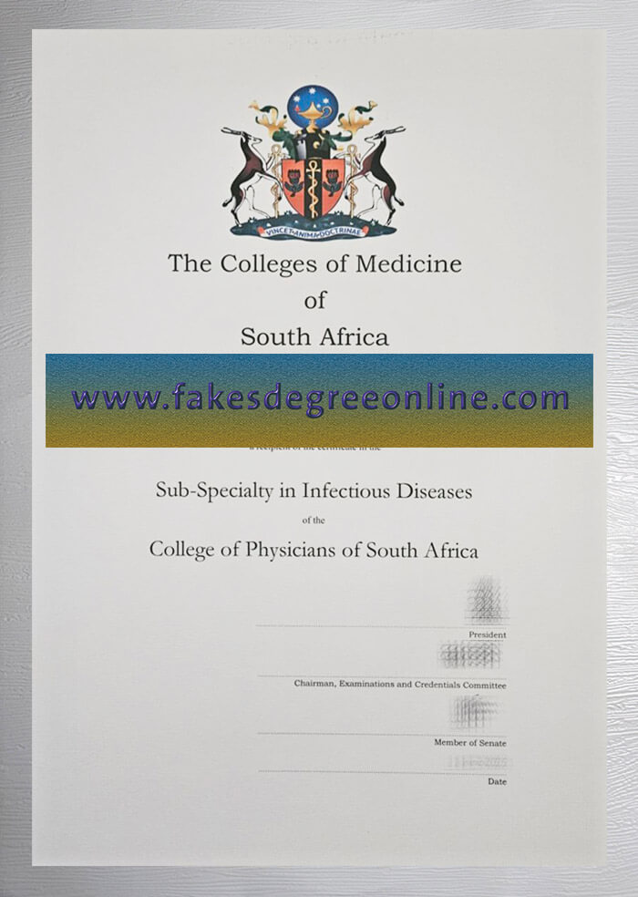 Get College of Medicine of South Africa diploma, Fake CMSA degree