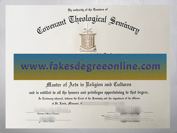 Covenant Theological Seminary certificate