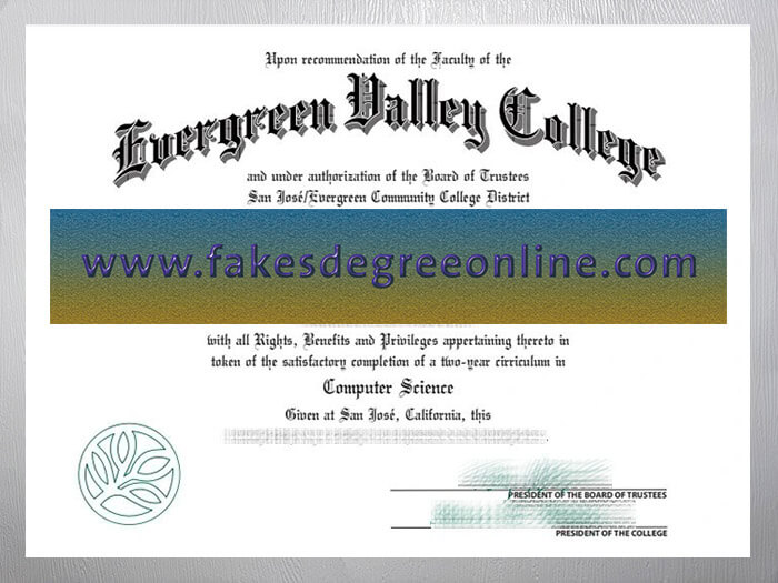 Evergreen Valley College diploma, get a EVC degree online