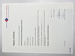 HAN University of Applied Sciences certificate