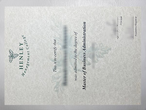 Purchase Henley Management College diploma online