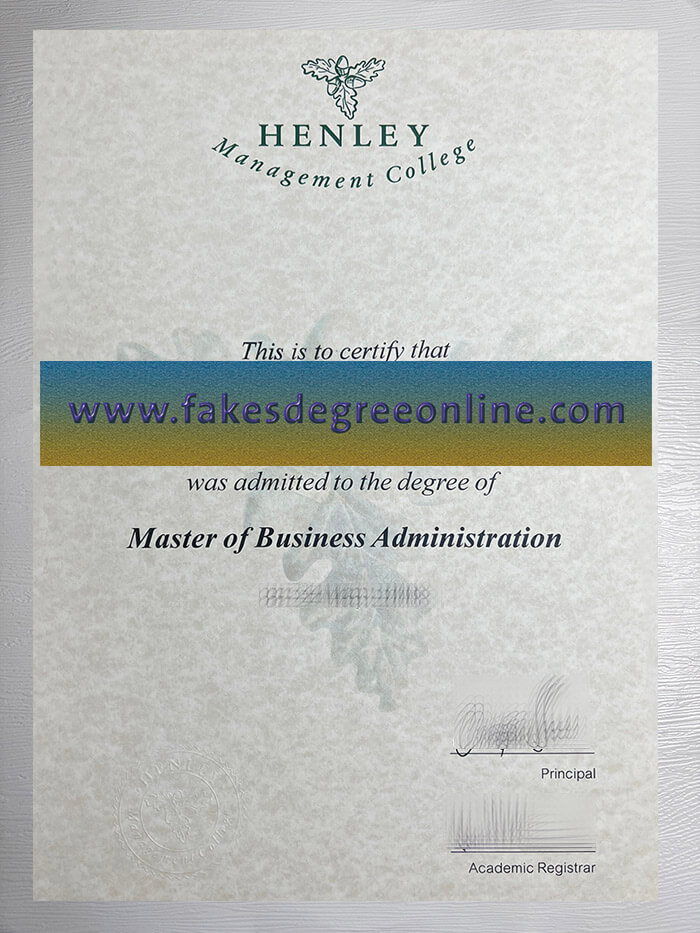 Henley Management College diploma