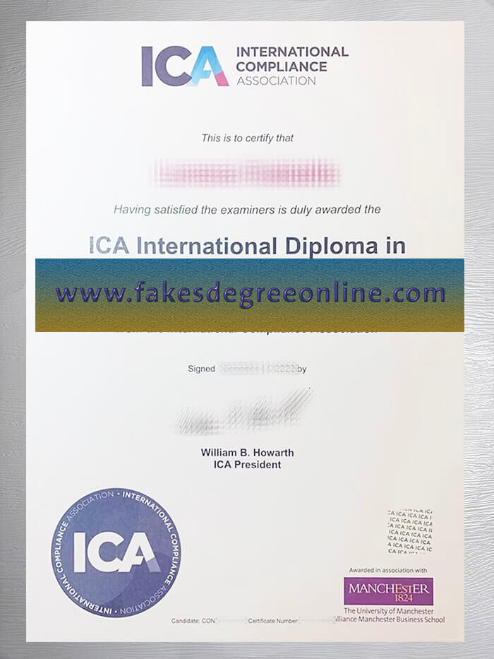 International Compliance Association diploma