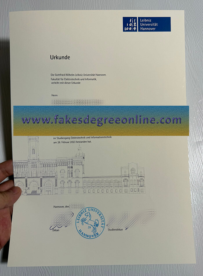 Leibniz Universität Hannover Urkunde