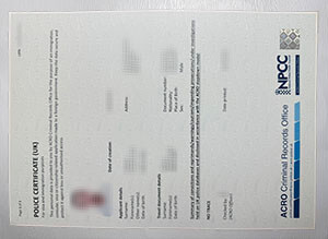 UK Police certificate