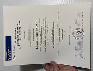 Obtain Universität Duisburg Essen diploma online