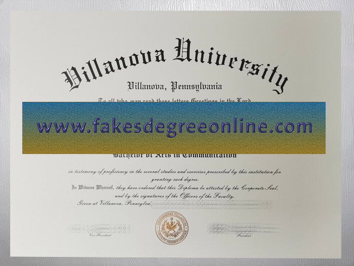 Villanova University diploma, Villanova University degree