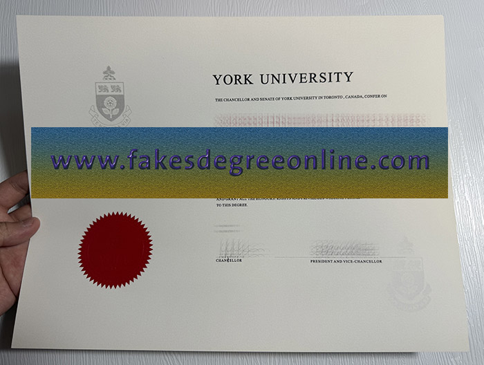 York University certificate, York University diploma
