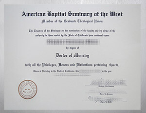 Purchase American Baptist Seminary of the West certificate
